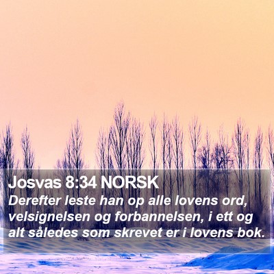 Josvas 8:34 NORSK Bible Verse Image