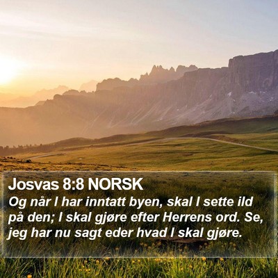 Josvas 8:8 NORSK Bible Verse Image