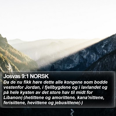 Josvas 9:1 NORSK Bible Verse Image