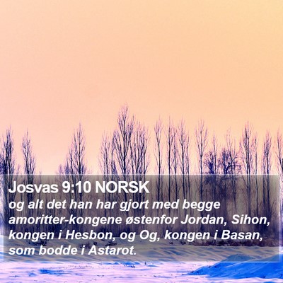 Josvas 9:10 NORSK Bible Verse Image
