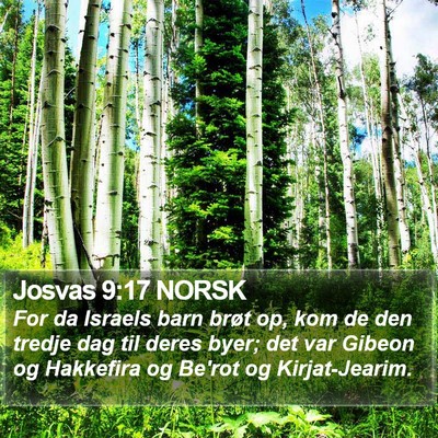 Josvas 9:17 NORSK Bible Verse Image