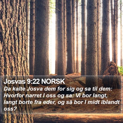 Josvas 9:22 NORSK Bible Verse Image