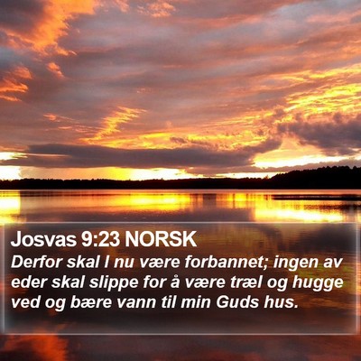 Josvas 9:23 NORSK Bible Verse Image