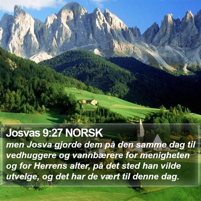 Josvas 9:27 NORSK Bible Verse Image