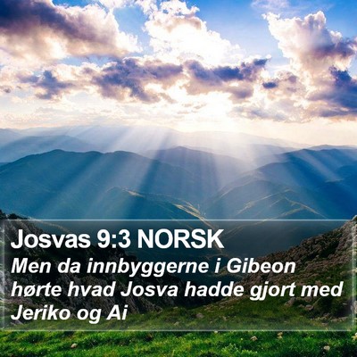 Josvas 9:3 NORSK Bible Verse Image