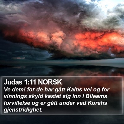 Judas 1:11 NORSK Bible Verse Image