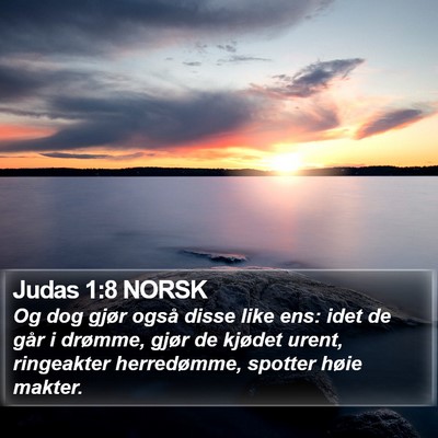 Judas 1:8 NORSK Bible Verse Image