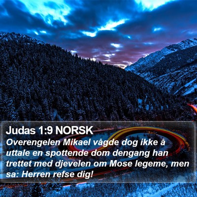 Judas 1:9 NORSK Bible Verse Image