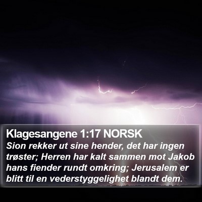 Klagesangene 1:17 NORSK Bible Verse Image