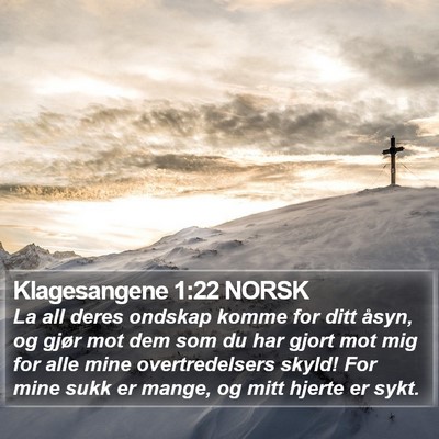 Klagesangene 1:22 NORSK Bible Verse Image