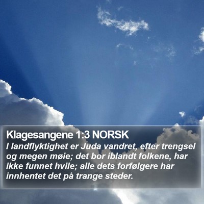 Klagesangene 1:3 NORSK Bible Verse Image