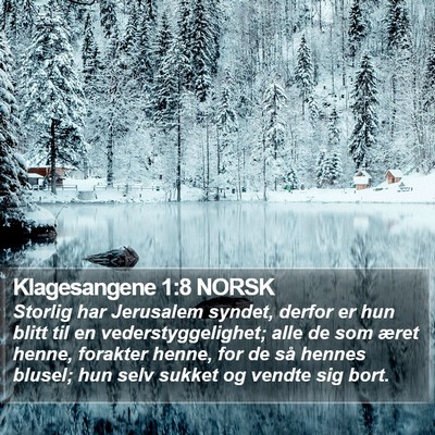 Klagesangene 1:8 NORSK Bible Verse Image