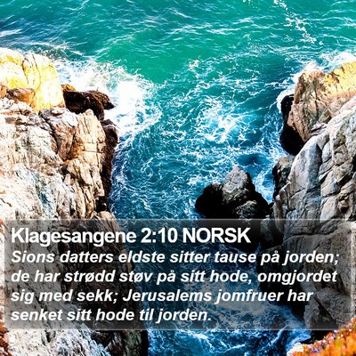 Klagesangene 2:10 NORSK Bible Verse Image