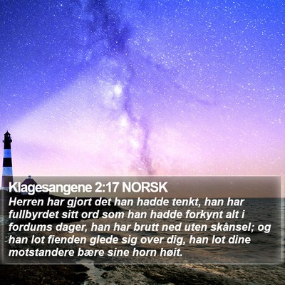 Klagesangene 2:17 NORSK Bible Verse Image