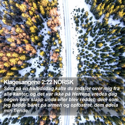 Klagesangene 2:22 NORSK Bible Verse Image