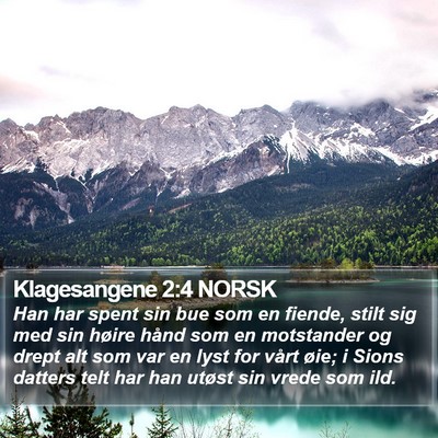 Klagesangene 2:4 NORSK Bible Verse Image
