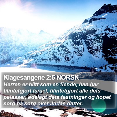 Klagesangene 2:5 NORSK Bible Verse Image