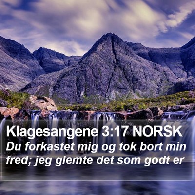 Klagesangene 3:17 NORSK Bible Verse Image