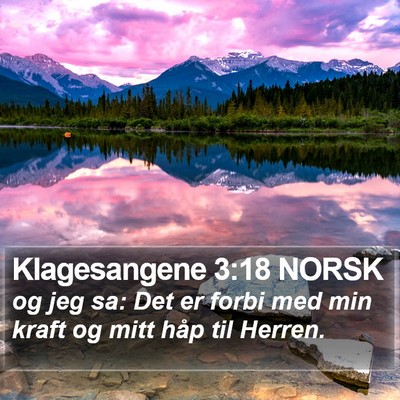 Klagesangene 3:18 NORSK Bible Verse Image