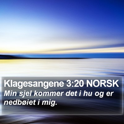Klagesangene 3:20 NORSK Bible Verse Image