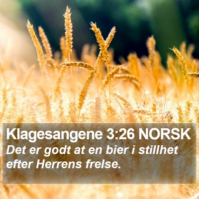 Klagesangene 3:26 NORSK Bible Verse Image