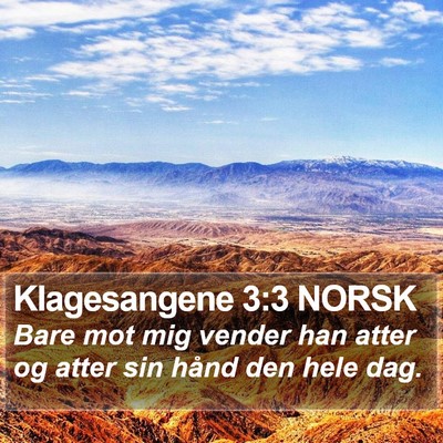 Klagesangene 3:3 NORSK Bible Verse Image