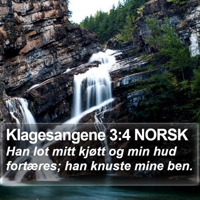 Klagesangene 3:4 NORSK Bible Verse Image