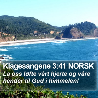 Klagesangene 3:41 NORSK Bible Verse Image