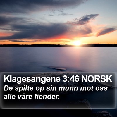 Klagesangene 3:46 NORSK Bible Verse Image