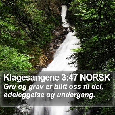 Klagesangene 3:47 NORSK Bible Verse Image
