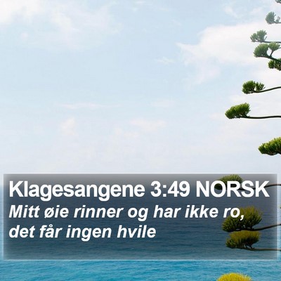 Klagesangene 3:49 NORSK Bible Verse Image