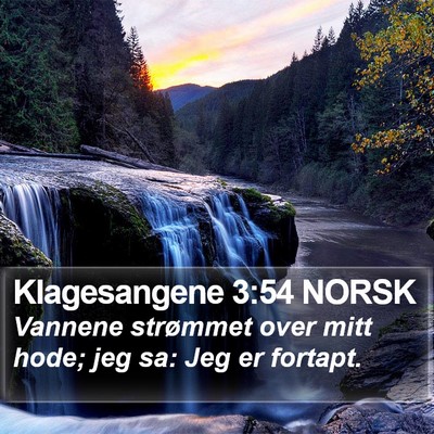 Klagesangene 3:54 NORSK Bible Verse Image