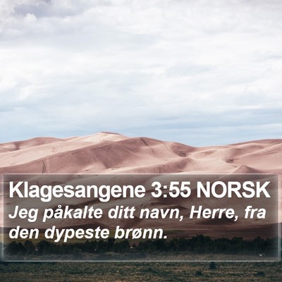 Klagesangene 3:55 NORSK Bible Verse Image