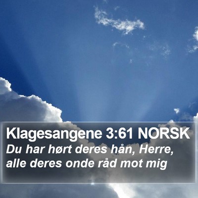Klagesangene 3:61 NORSK Bible Verse Image