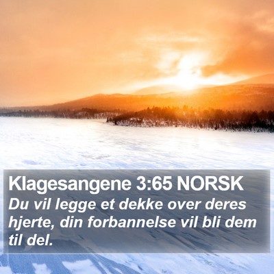 Klagesangene 3:65 NORSK Bible Verse Image