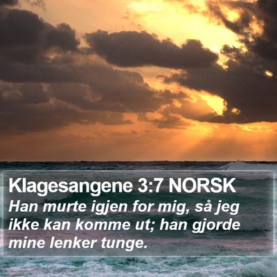 Klagesangene 3:7 NORSK Bible Verse Image