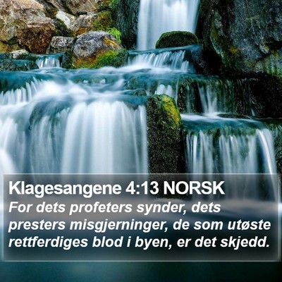 Klagesangene 4:13 NORSK Bible Verse Image