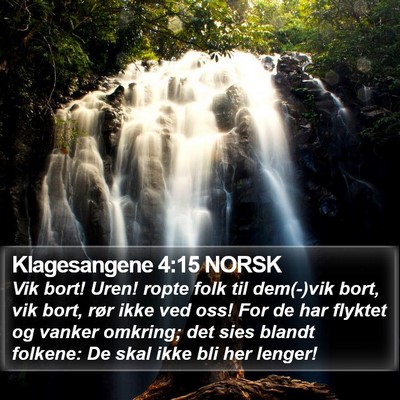 Klagesangene 4:15 NORSK Bible Verse Image