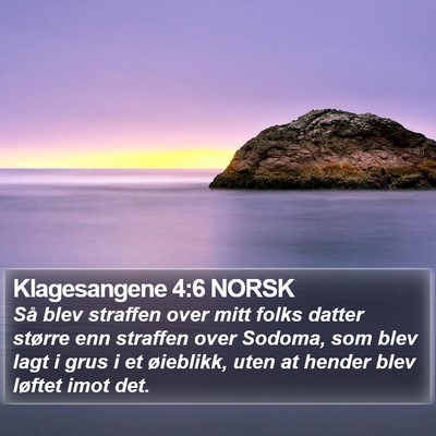 Klagesangene 4:6 NORSK Bible Verse Image