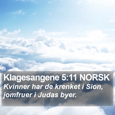 Klagesangene 5:11 NORSK Bible Verse Image