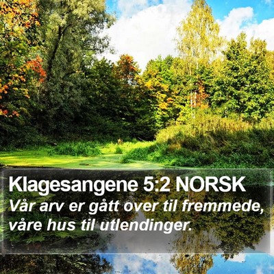 Klagesangene 5:2 NORSK Bible Verse Image