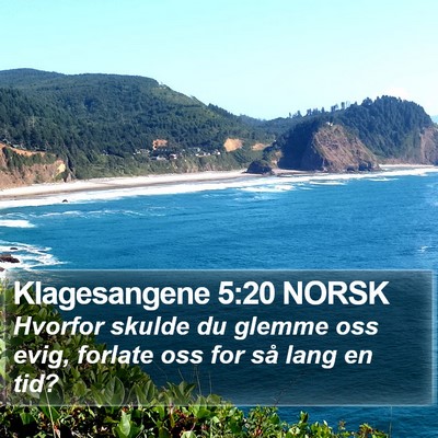 Klagesangene 5:20 NORSK Bible Verse Image