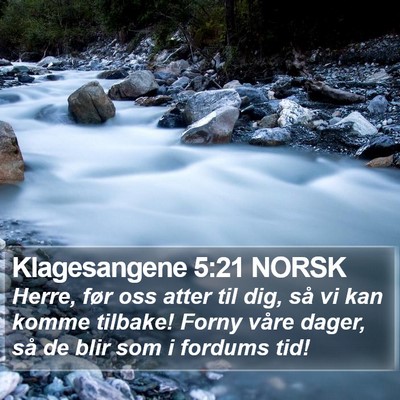 Klagesangene 5:21 NORSK Bible Verse Image