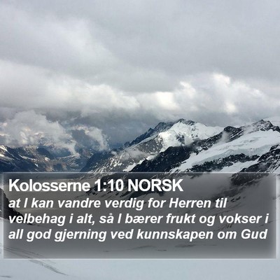 Kolosserne 1:10 NORSK Bible Verse Image