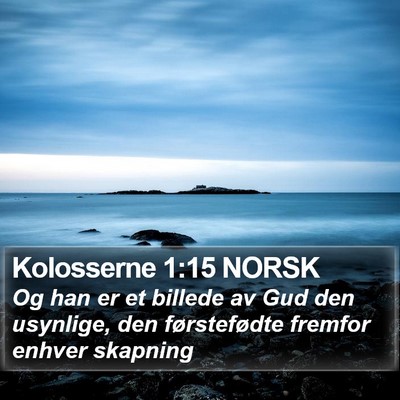 Kolosserne 1:15 NORSK Bible Verse Image