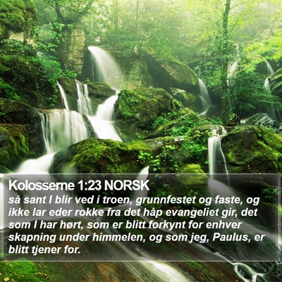 Kolosserne 1:23 NORSK Bible Verse Image