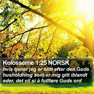 Kolosserne 1:25 NORSK Bible Verse Image