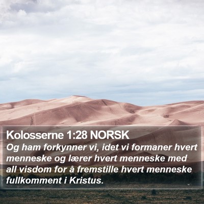 Kolosserne 1:28 NORSK Bible Verse Image