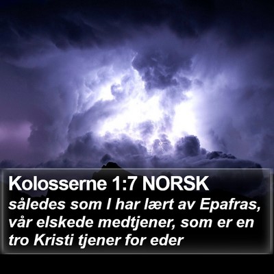 Kolosserne 1:7 NORSK Bible Verse Image