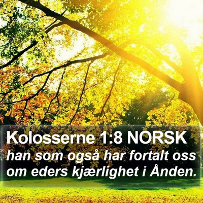 Kolosserne 1:8 NORSK Bible Verse Image